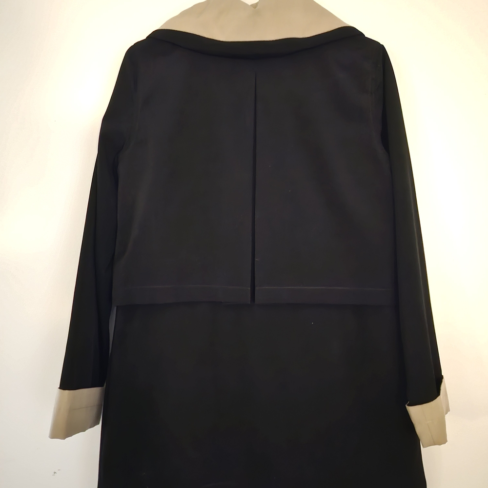 Jones New York Black and Cream Women's Coat - Picture 4 of 5